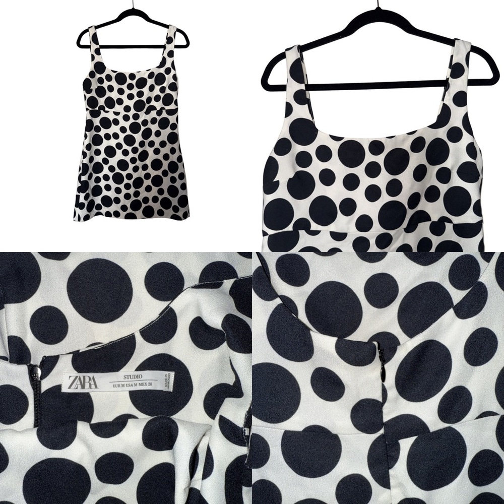 Zara Studio Polka Dot Sleeveless Mini Dress Limited Edition